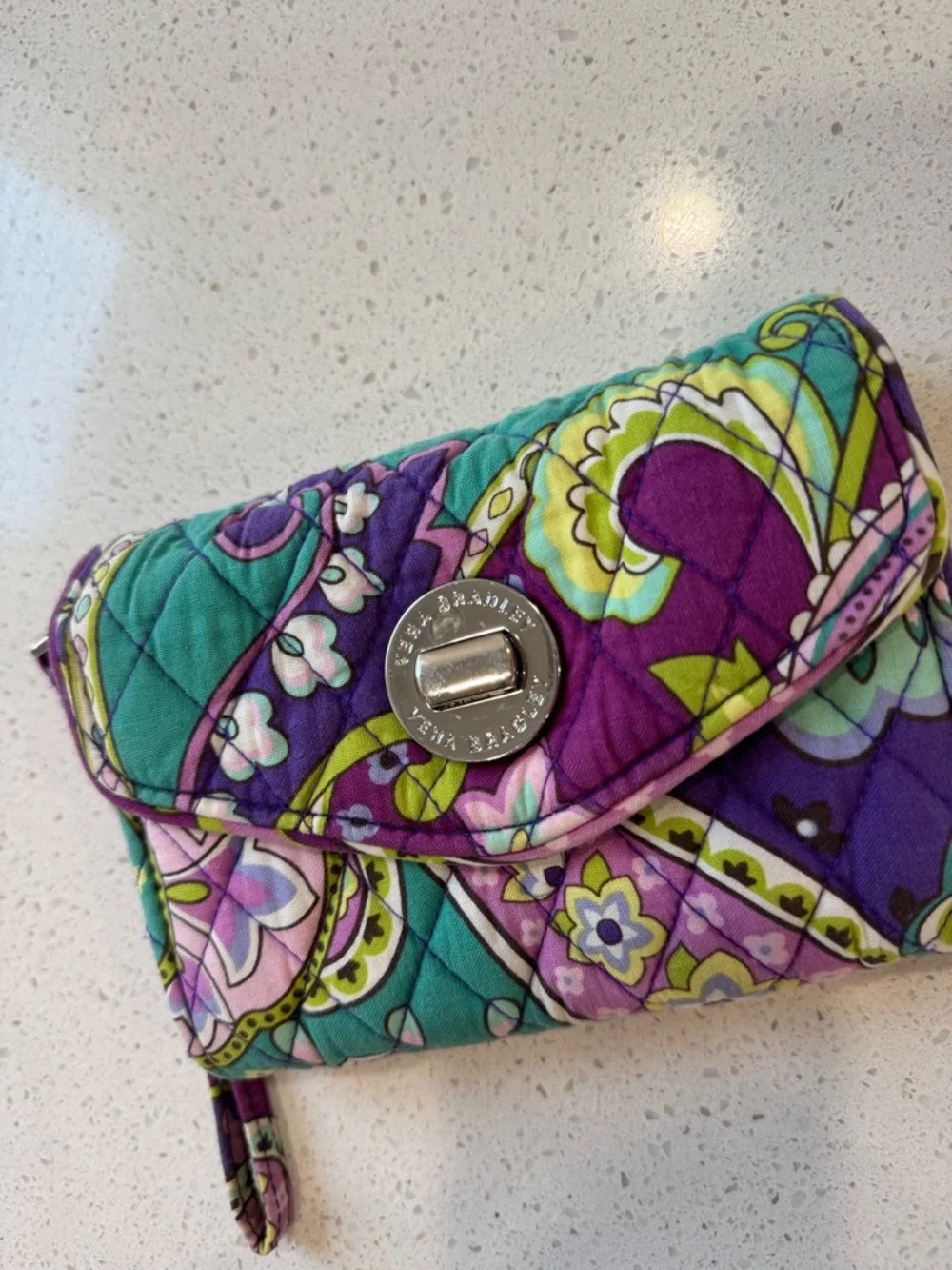 Vera Bradley Your Turn Smartphone Wristlet in the Heather Paisley - Picture 3 of 16